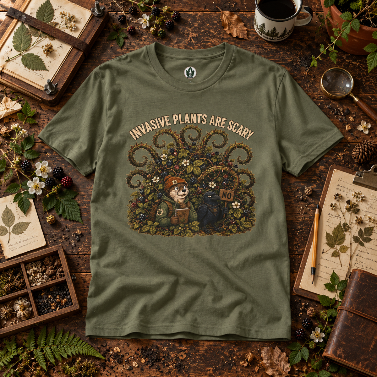 Invasive Plants are Scary Otto and Echo T‑Shirt