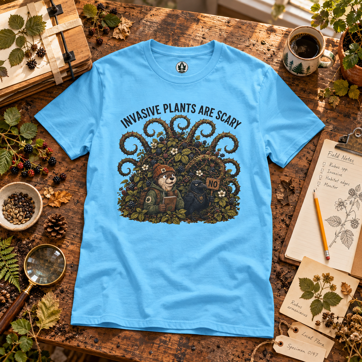 Invasive Plants are Scary Otto and Echo T‑Shirt