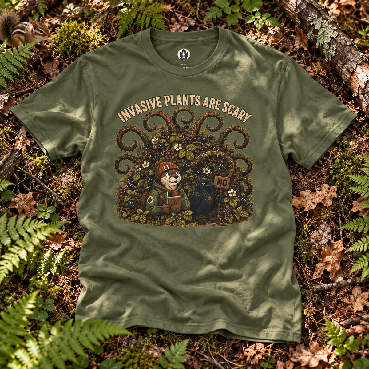 Invasive Plants are Scary Otto and Echo T‑Shirt