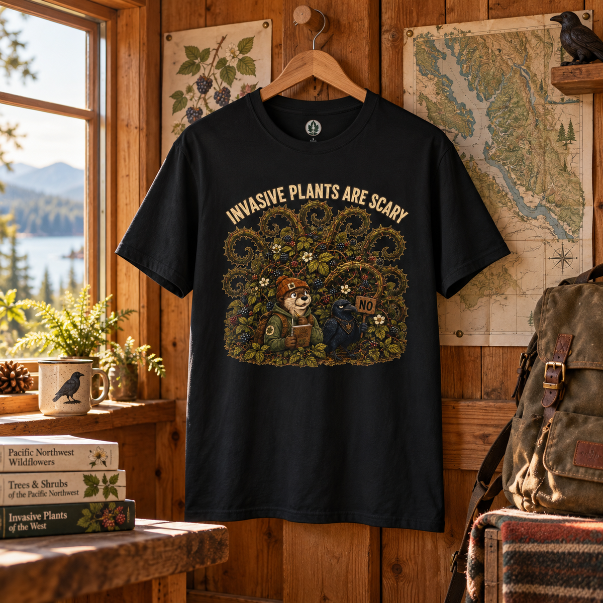 Invasive Plants are Scary Otto and Echo T‑Shirt