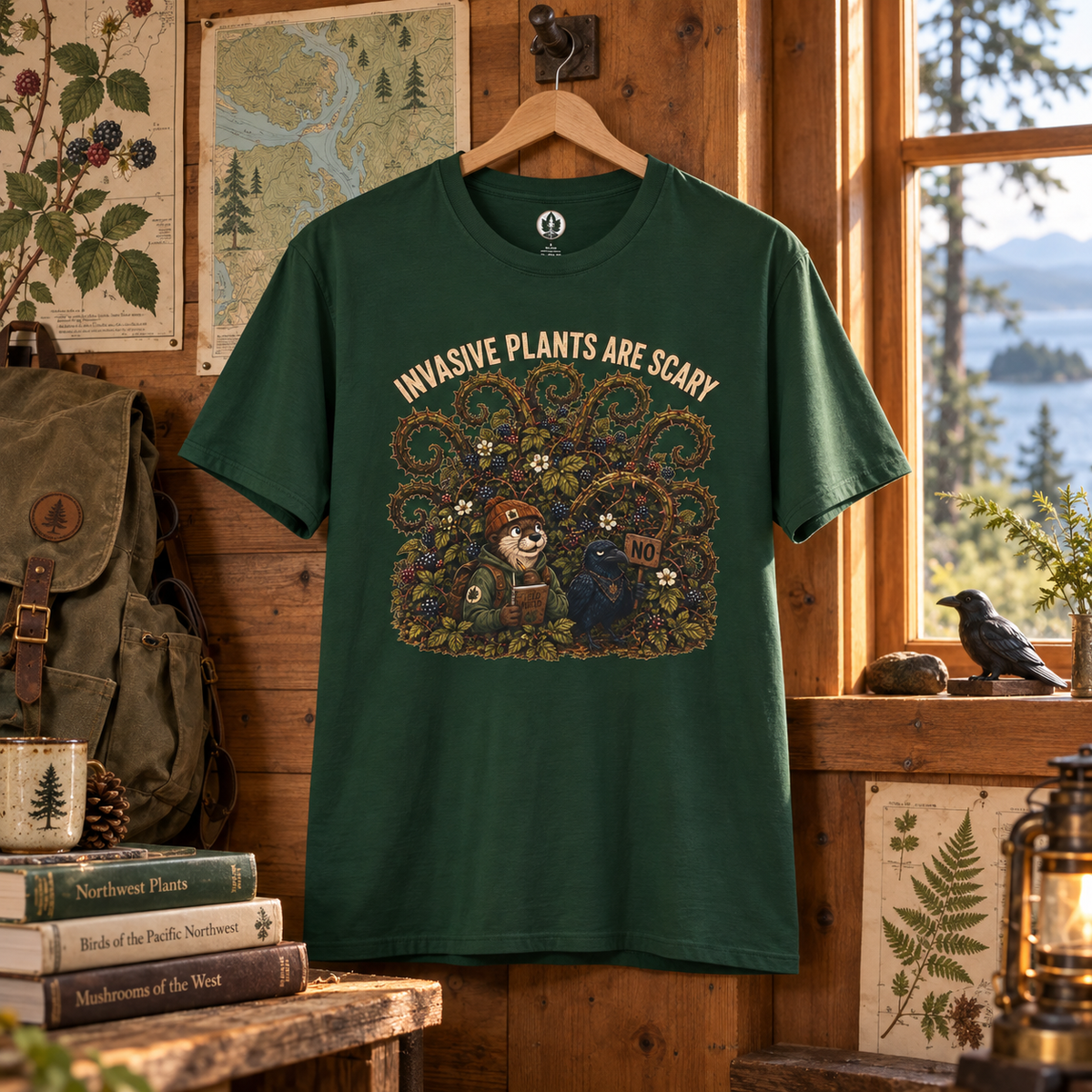 Invasive Plants are Scary Otto and Echo T‑Shirt