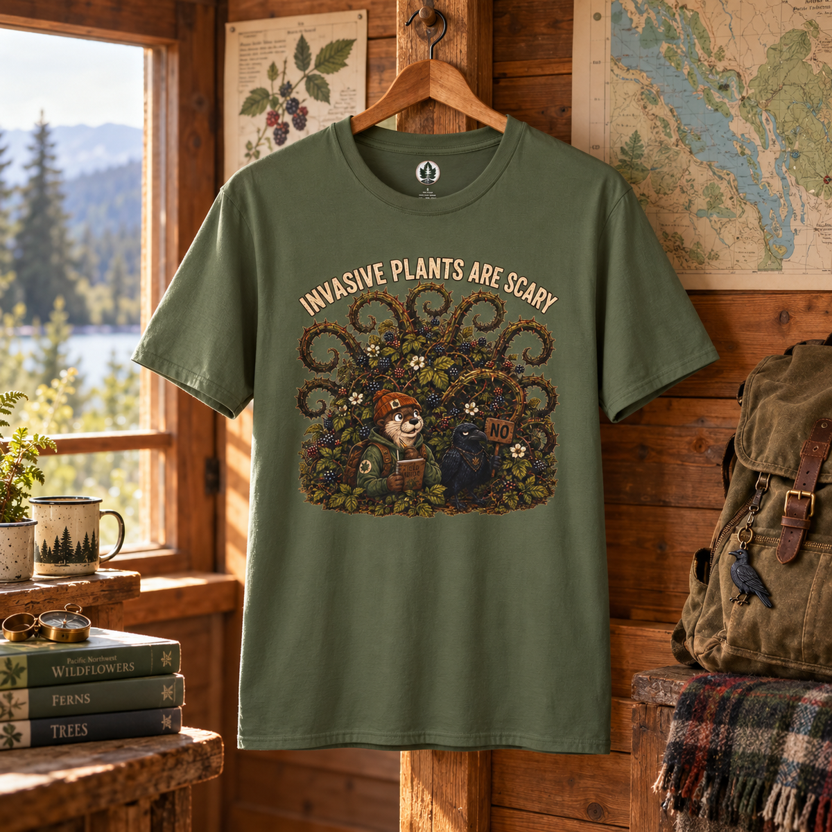Invasive Plants are Scary Otto and Echo T‑Shirt