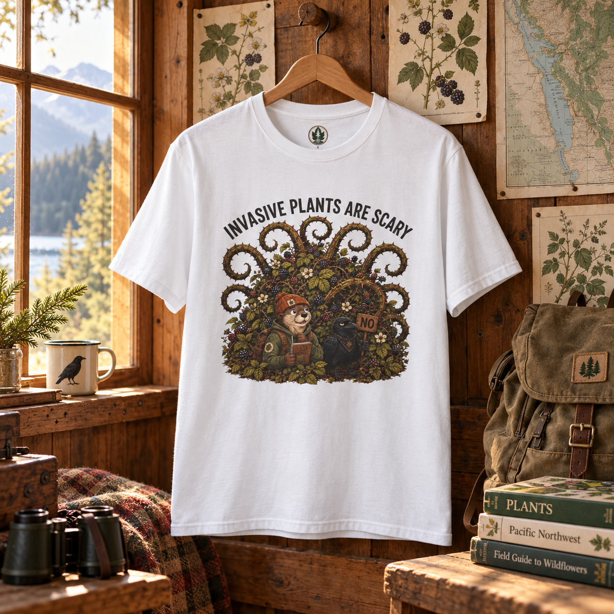 Invasive Plants are Scary Otto and Echo T‑Shirt