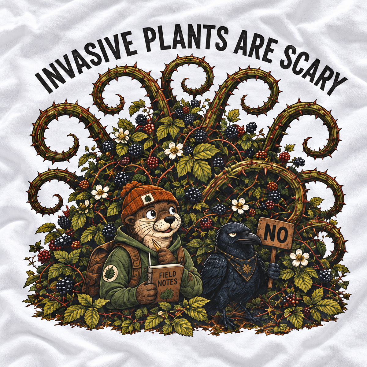 Invasive Plants are Scary Otto and Echo T‑Shirt