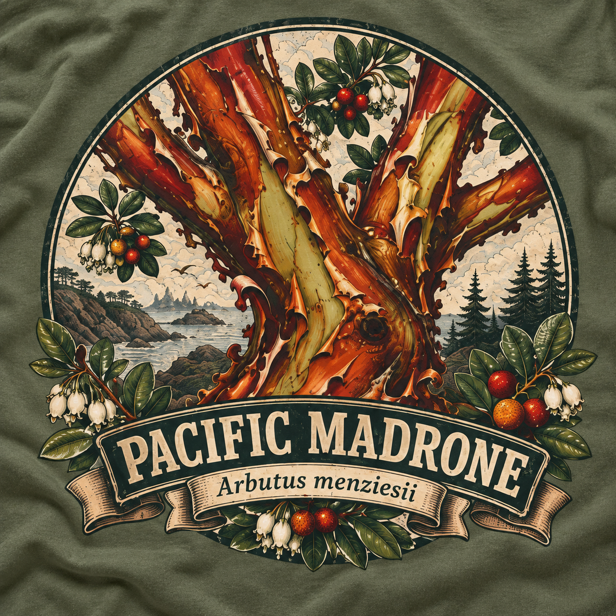 Pacific Madrone, Arbutus menziesii Version 2 T‑Shirt