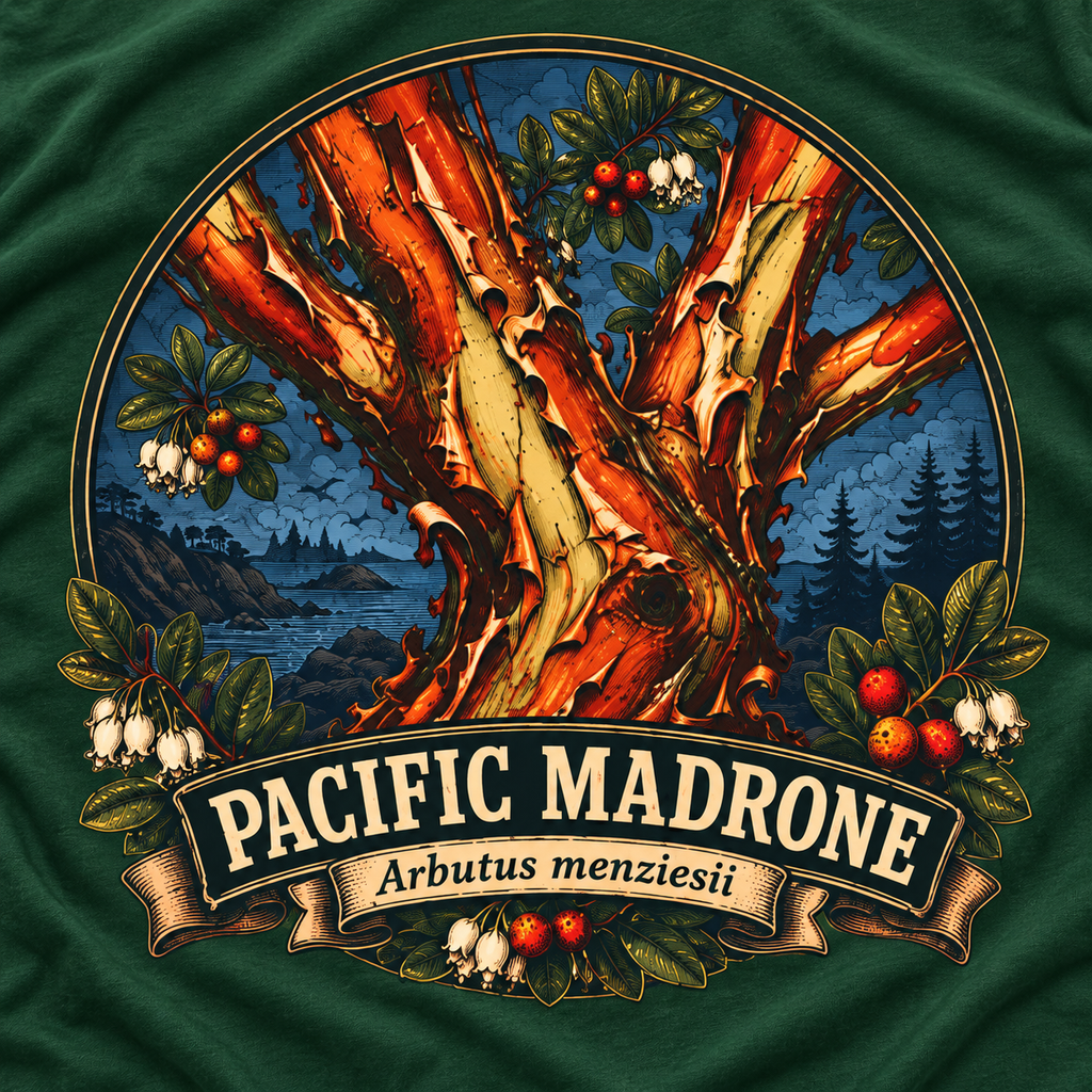 Pacific Madrone, Arbutus menziesii Version 2 T‑Shirt