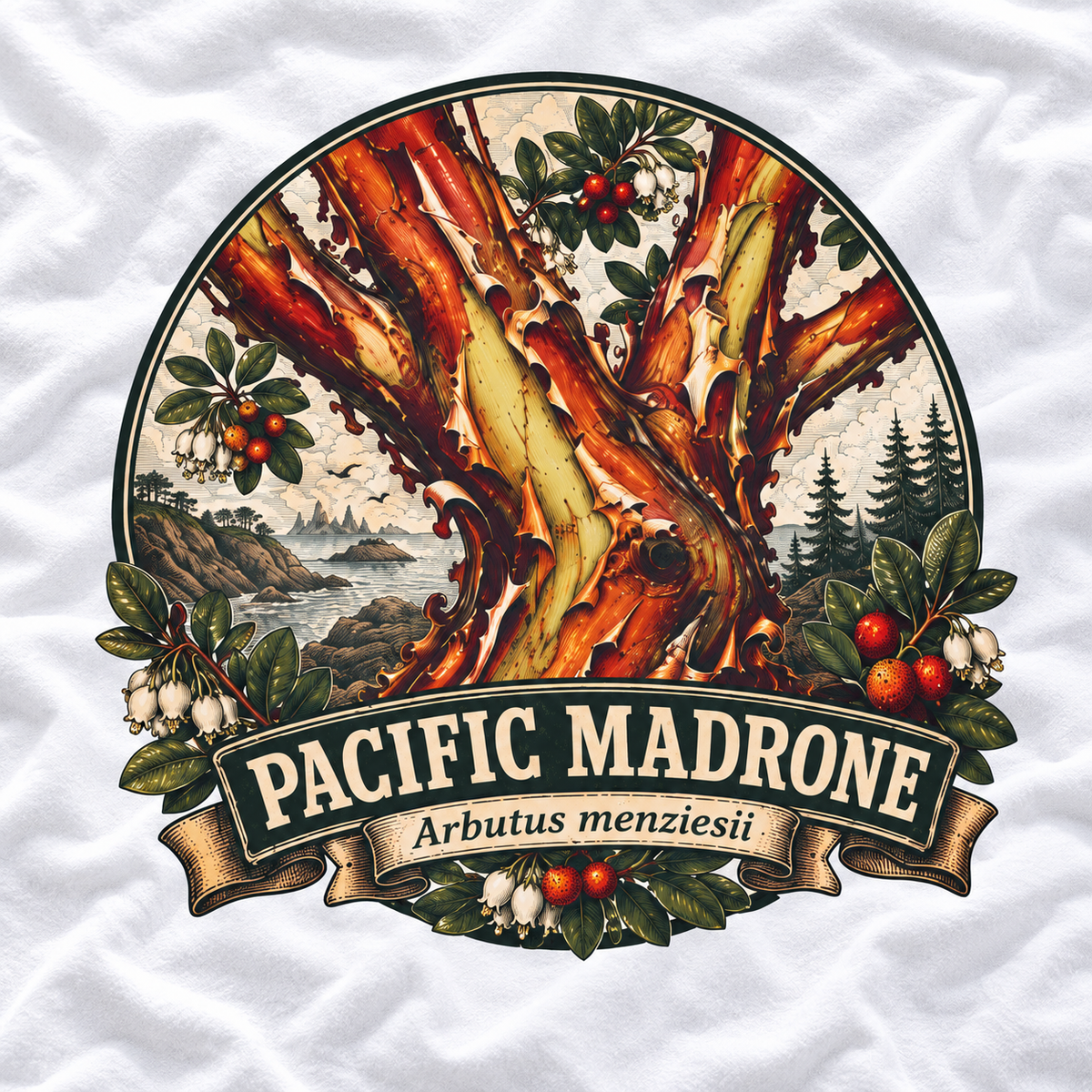 Pacific Madrone, Arbutus menziesii Version 2 T‑Shirt