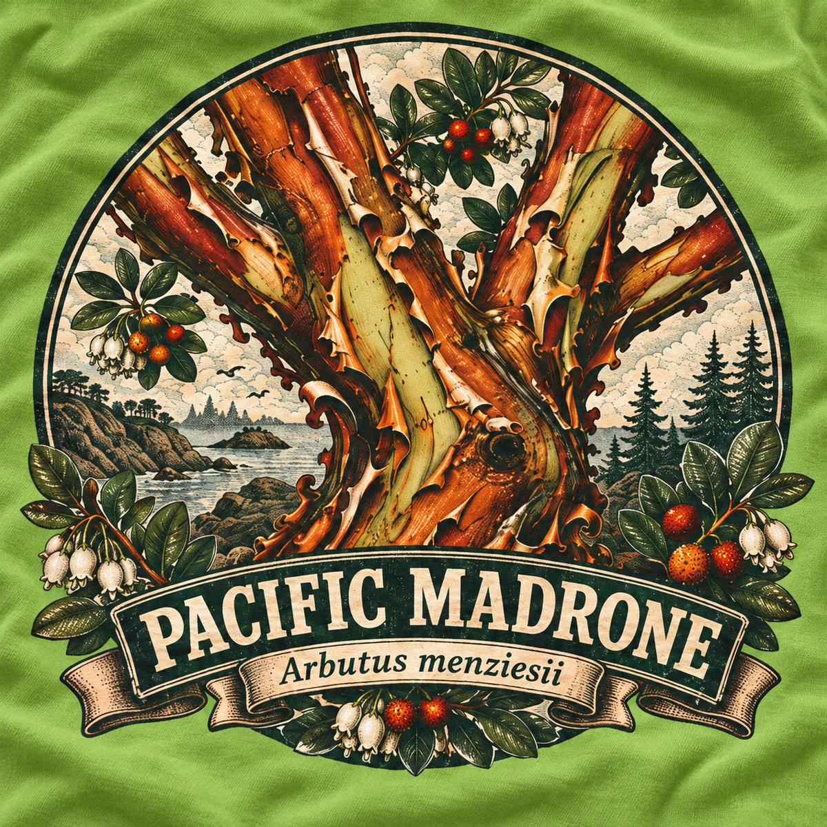 Pacific Madrone, Arbutus menziesii Version 2 T‑Shirt