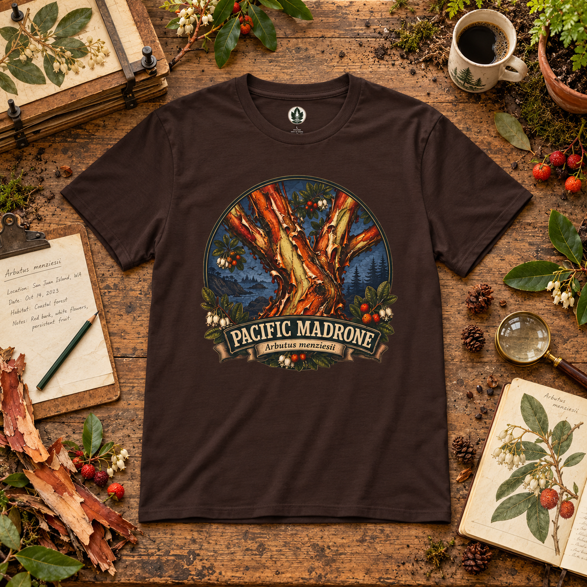 Pacific Madrone, Arbutus menziesii Version 2 T‑Shirt
