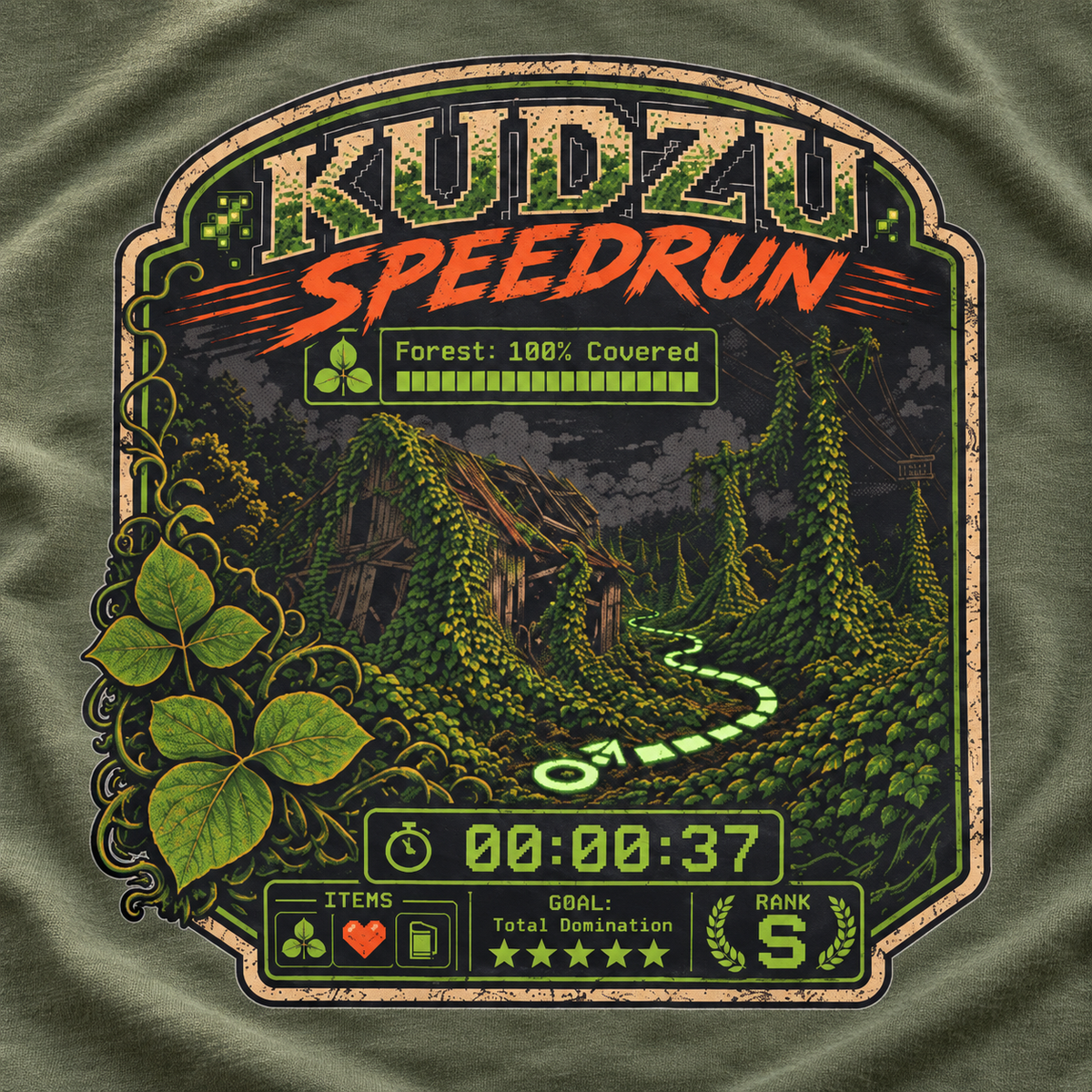 Kudzu Speedrun Version 1 T‑Shirt