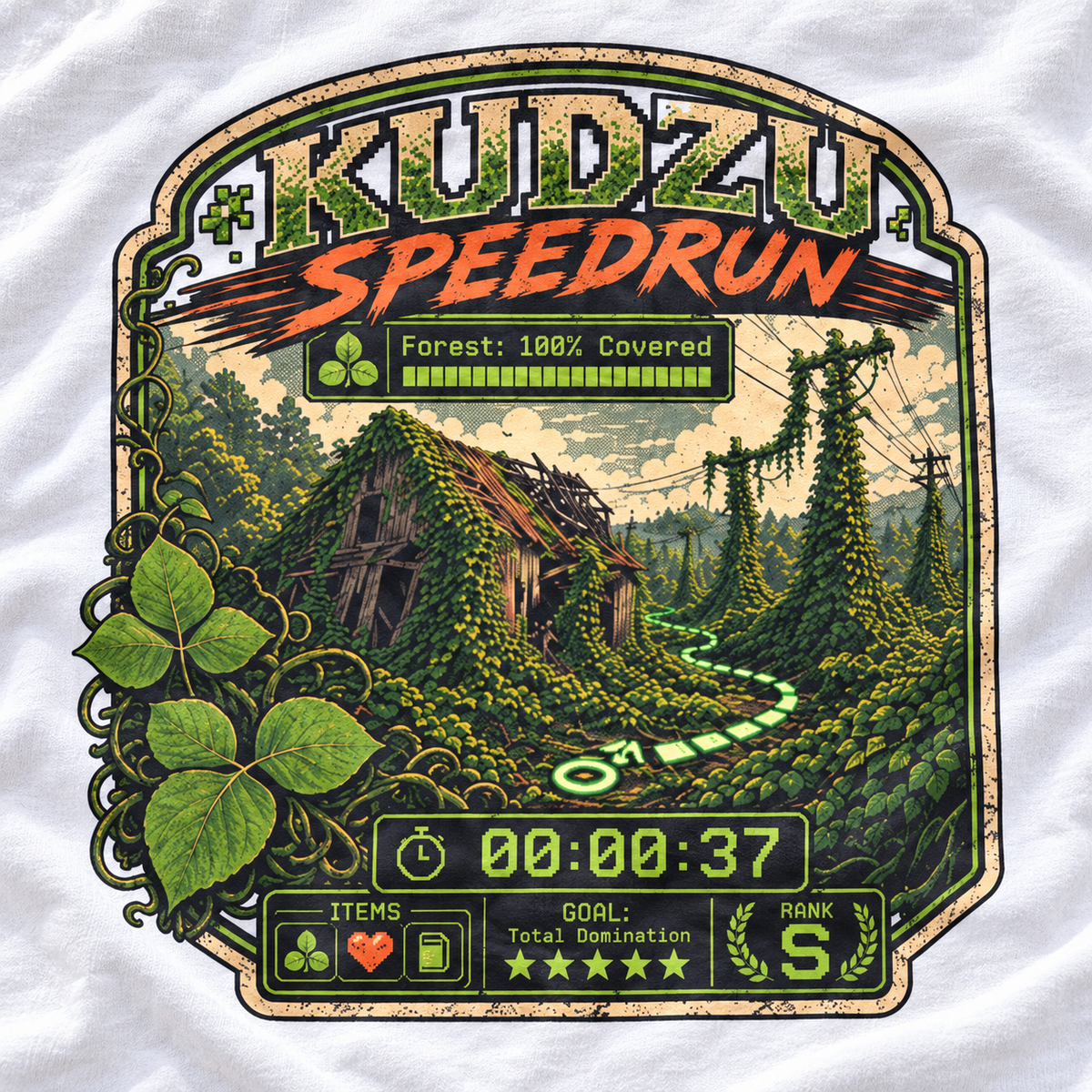 Kudzu Speedrun Version 1 T‑Shirt