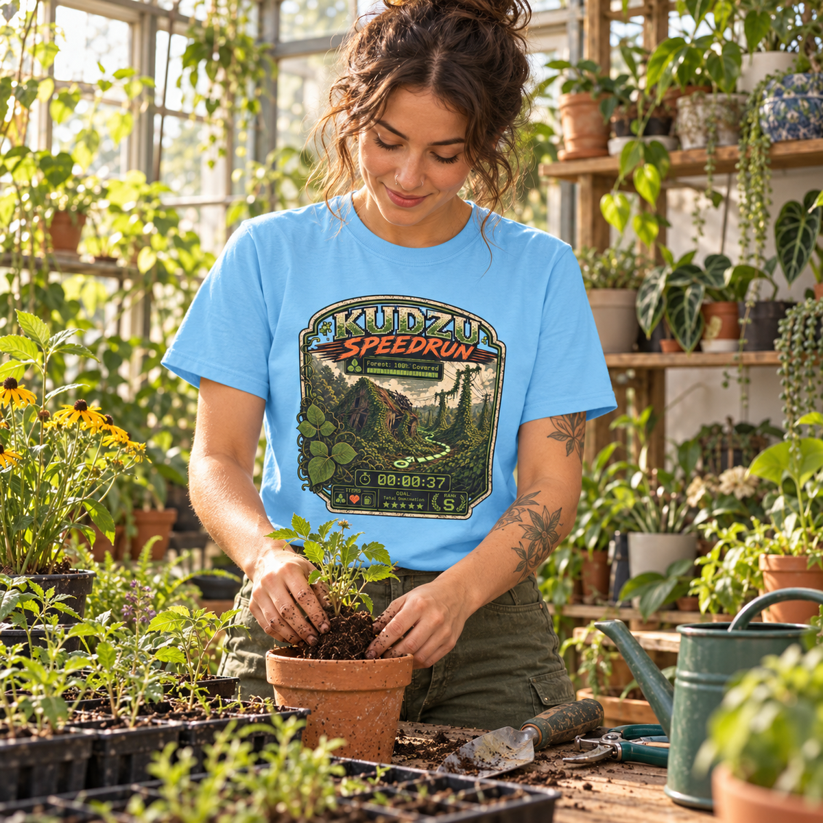 Kudzu Speedrun Version 1 T‑Shirt