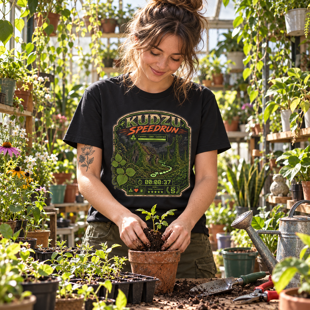 Kudzu Speedrun Version 1 T‑Shirt