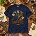 Please Leaf Me Alone (This is Why I Work Alone) Version 3 T‑Shirt