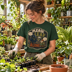 Please Leaf Me Alone (This is Why I Work Alone) Version 3 T‑Shirt