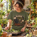 Please Leaf Me Alone (This is Why I Work Alone) Version 3 T‑Shirt
