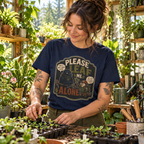 Please Leaf Me Alone (This is Why I Work Alone) Version 3 T‑Shirt