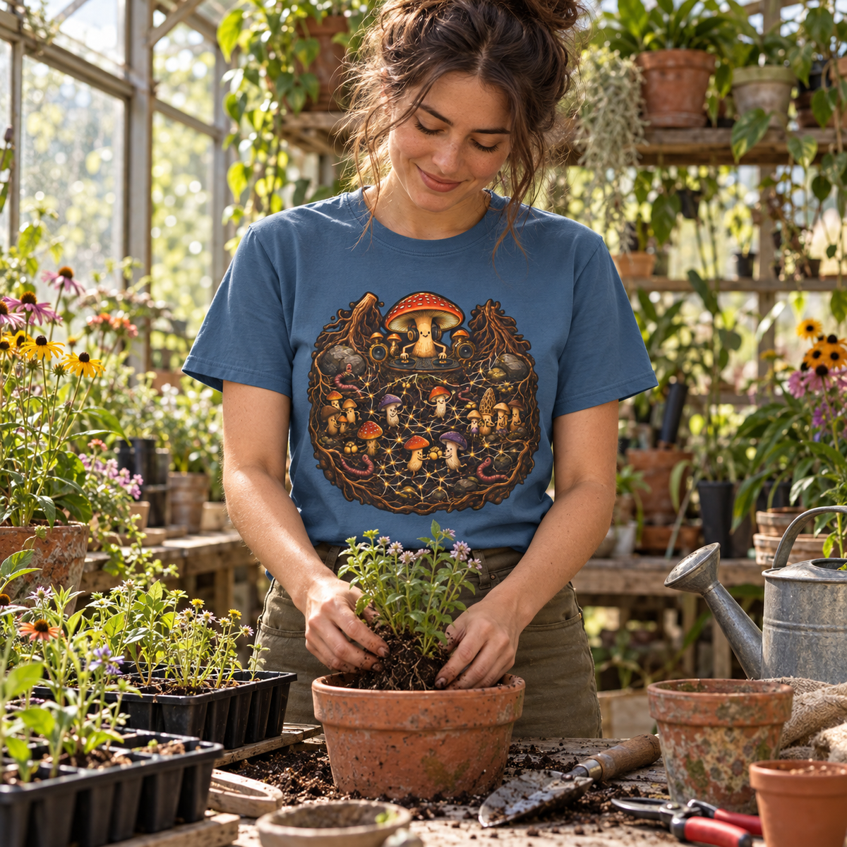 Mushroom Root Party Version 4 T‑Shirt
