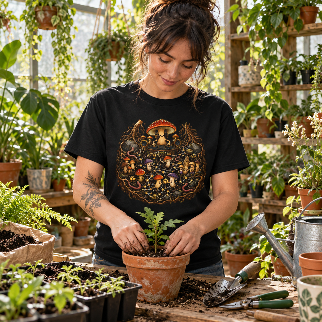 Mushroom Root Party Version 4 T‑Shirt