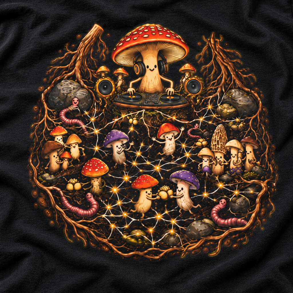 Mushroom Root Party Version 4 T‑Shirt