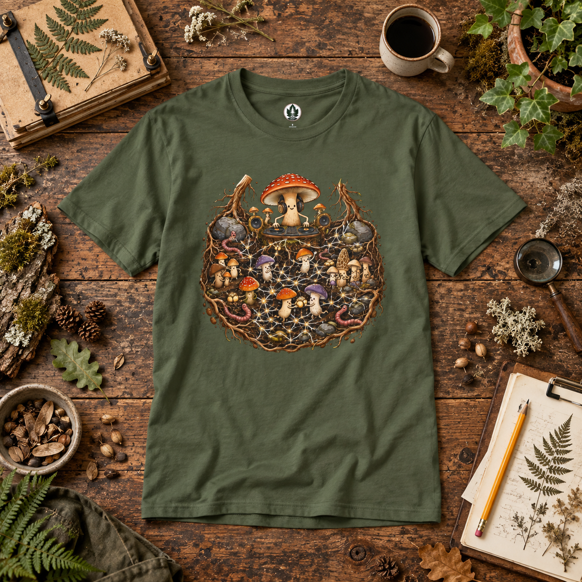 Mushroom Root Party Version 4 T‑Shirt