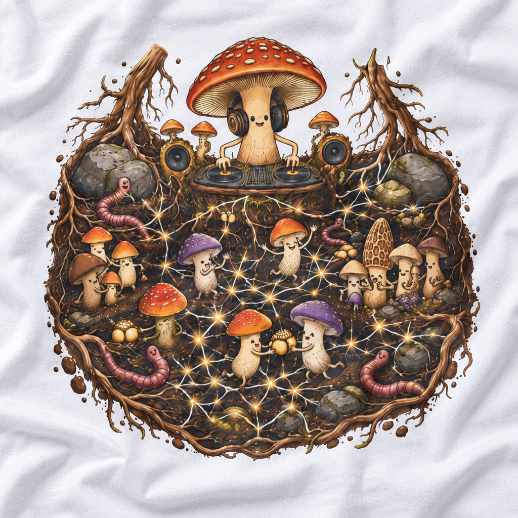 Mushroom Root Party Version 4 T‑Shirt