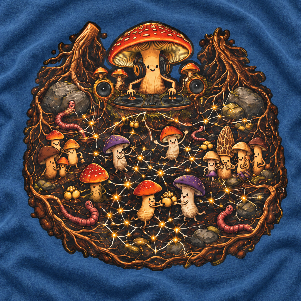 Mushroom Root Party Version 4 T‑Shirt