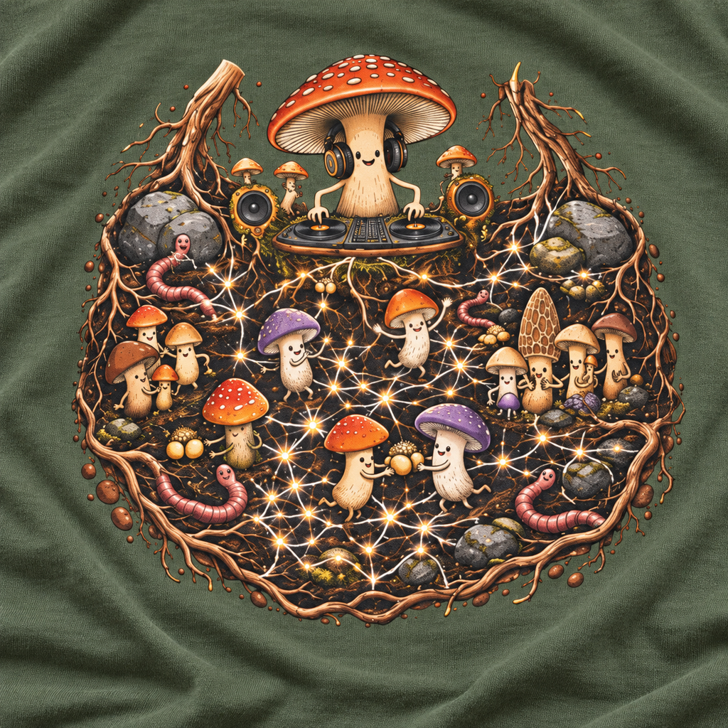 Mushroom Root Party Version 4 T‑Shirt