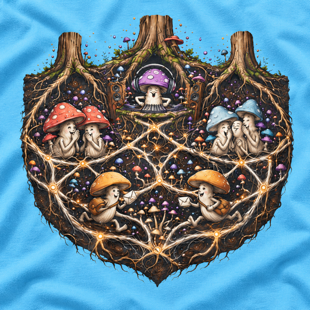 Mushroom Root Party Version 3 T‑Shirt