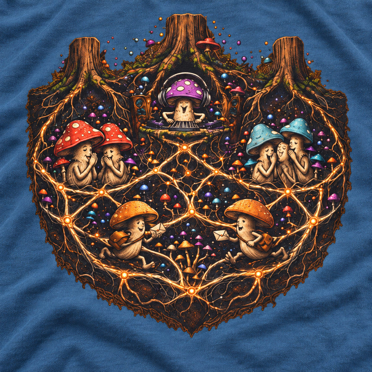Mushroom Root Party Version 3 T‑Shirt