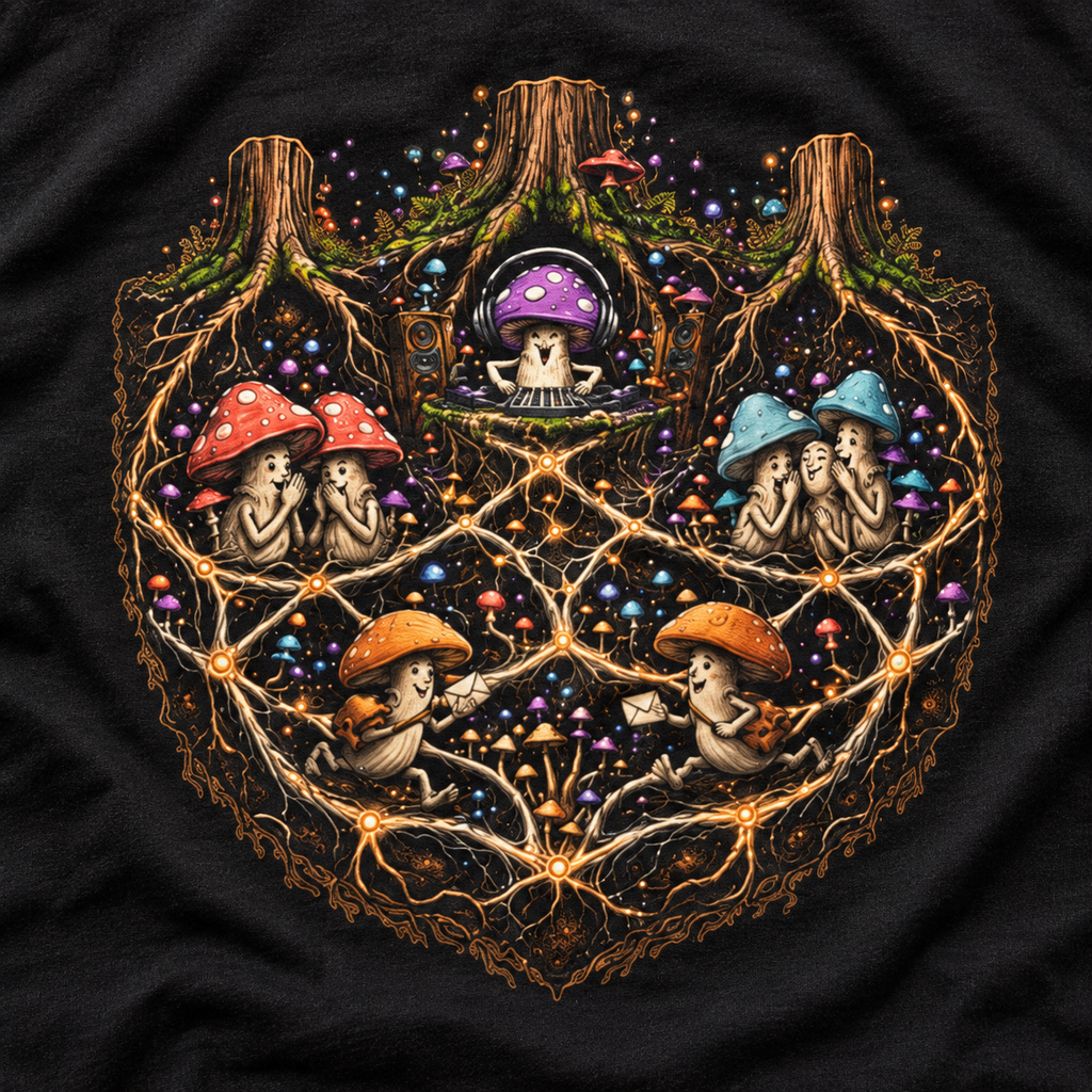Mushroom Root Party Version 3 T‑Shirt