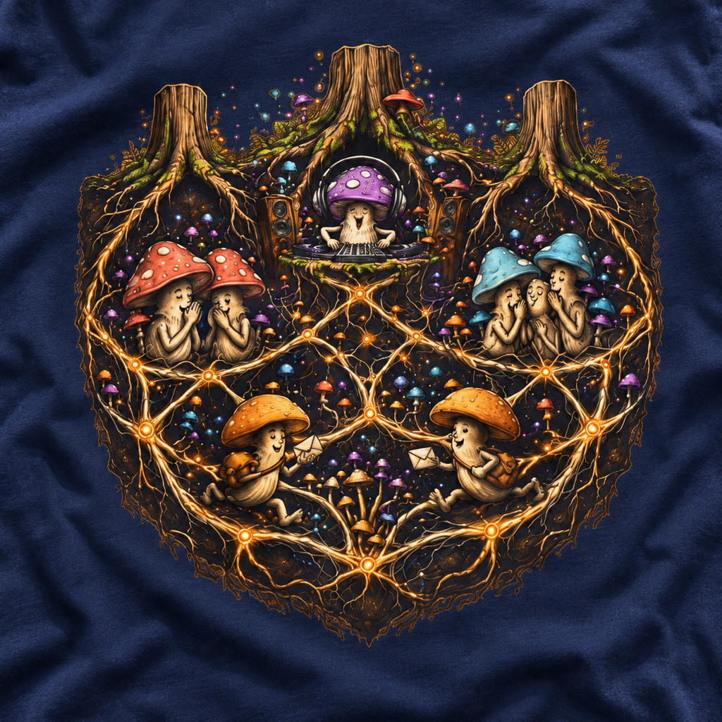 Mushroom Root Party Version 3 T‑Shirt