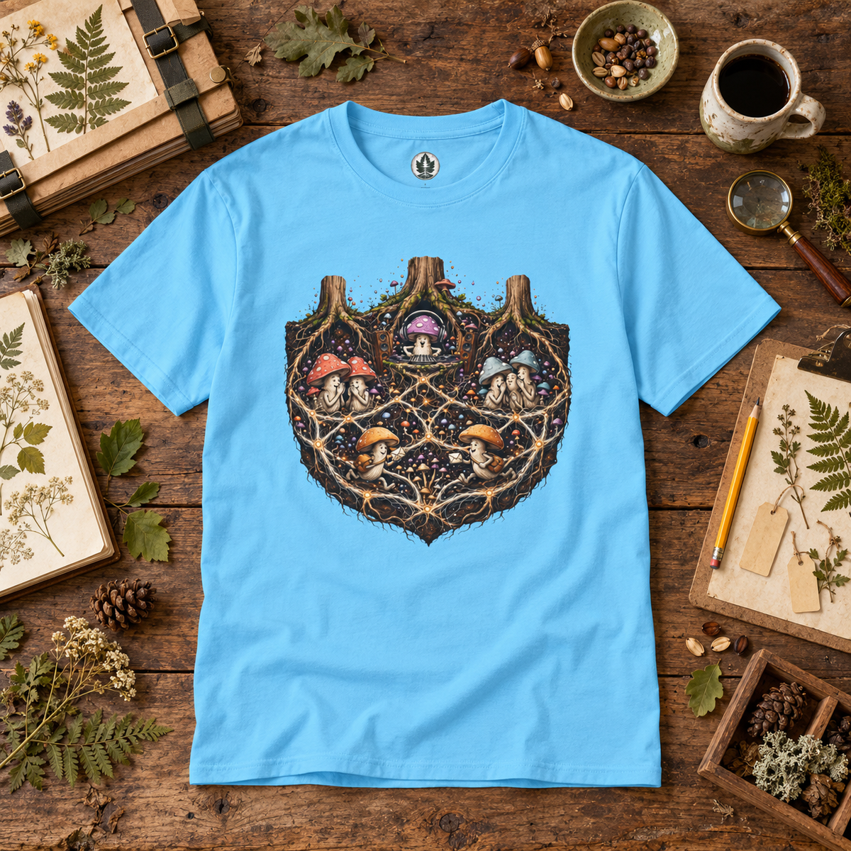 Mushroom Root Party Version 3 T‑Shirt