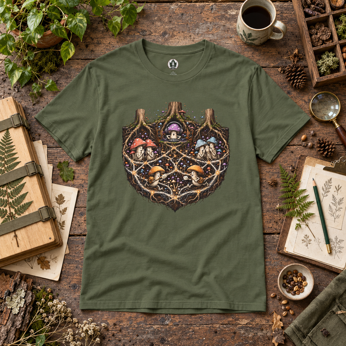 Mushroom Root Party Version 3 T‑Shirt