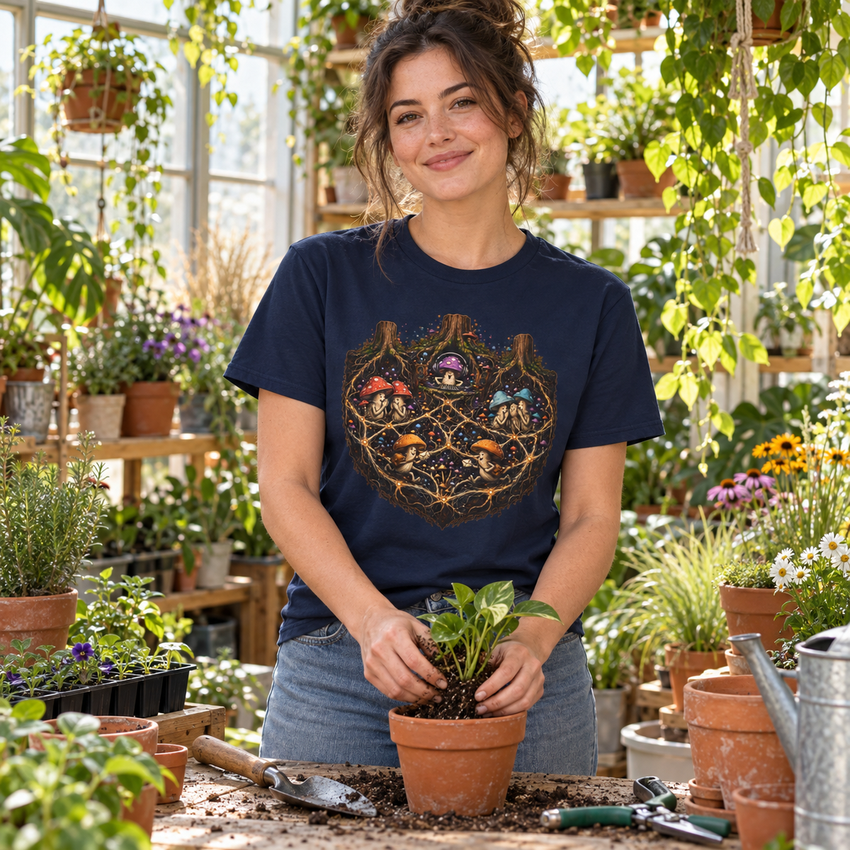 Mushroom Root Party Version 3 T‑Shirt
