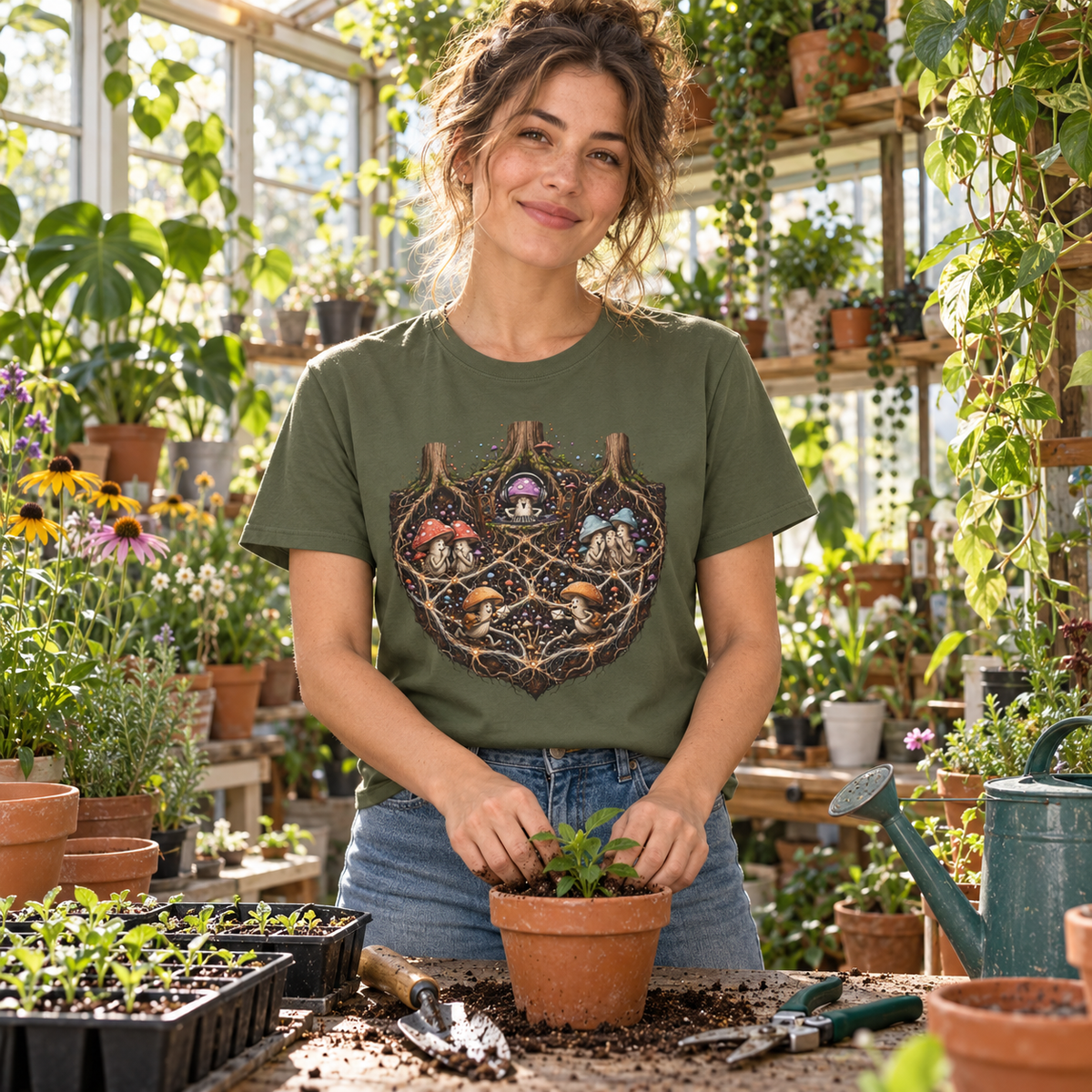 Mushroom Root Party Version 3 T‑Shirt