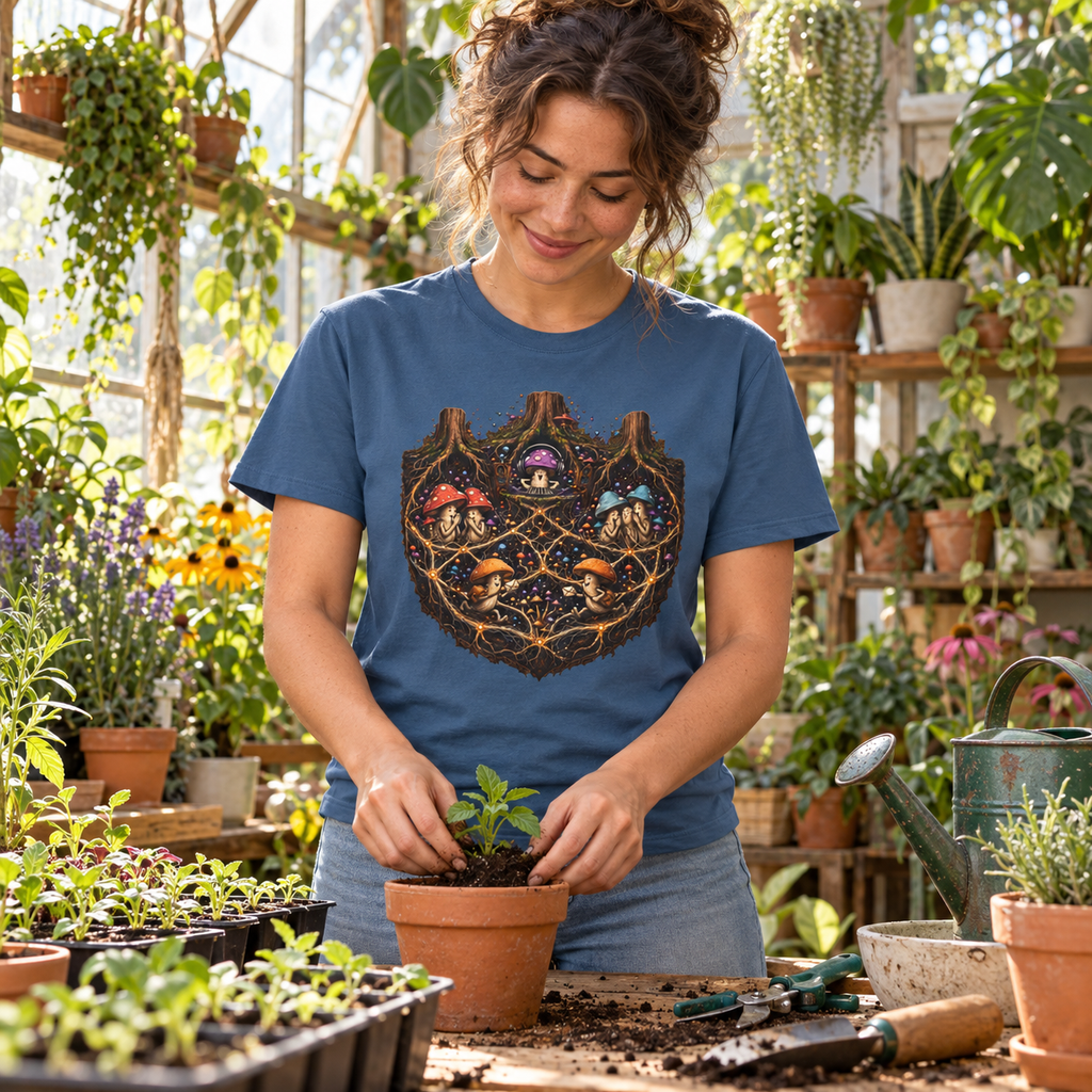 Mushroom Root Party Version 3 T‑Shirt
