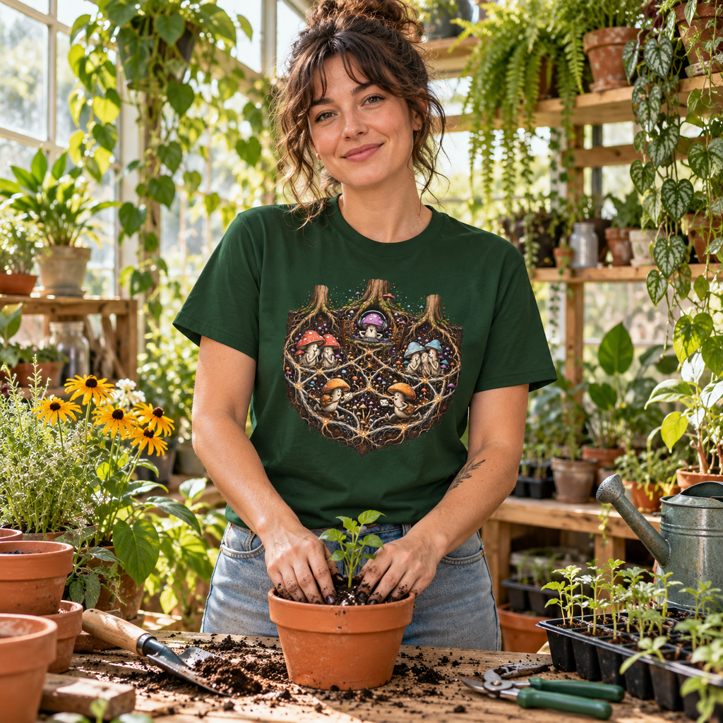 Mushroom Root Party Version 3 T‑Shirt
