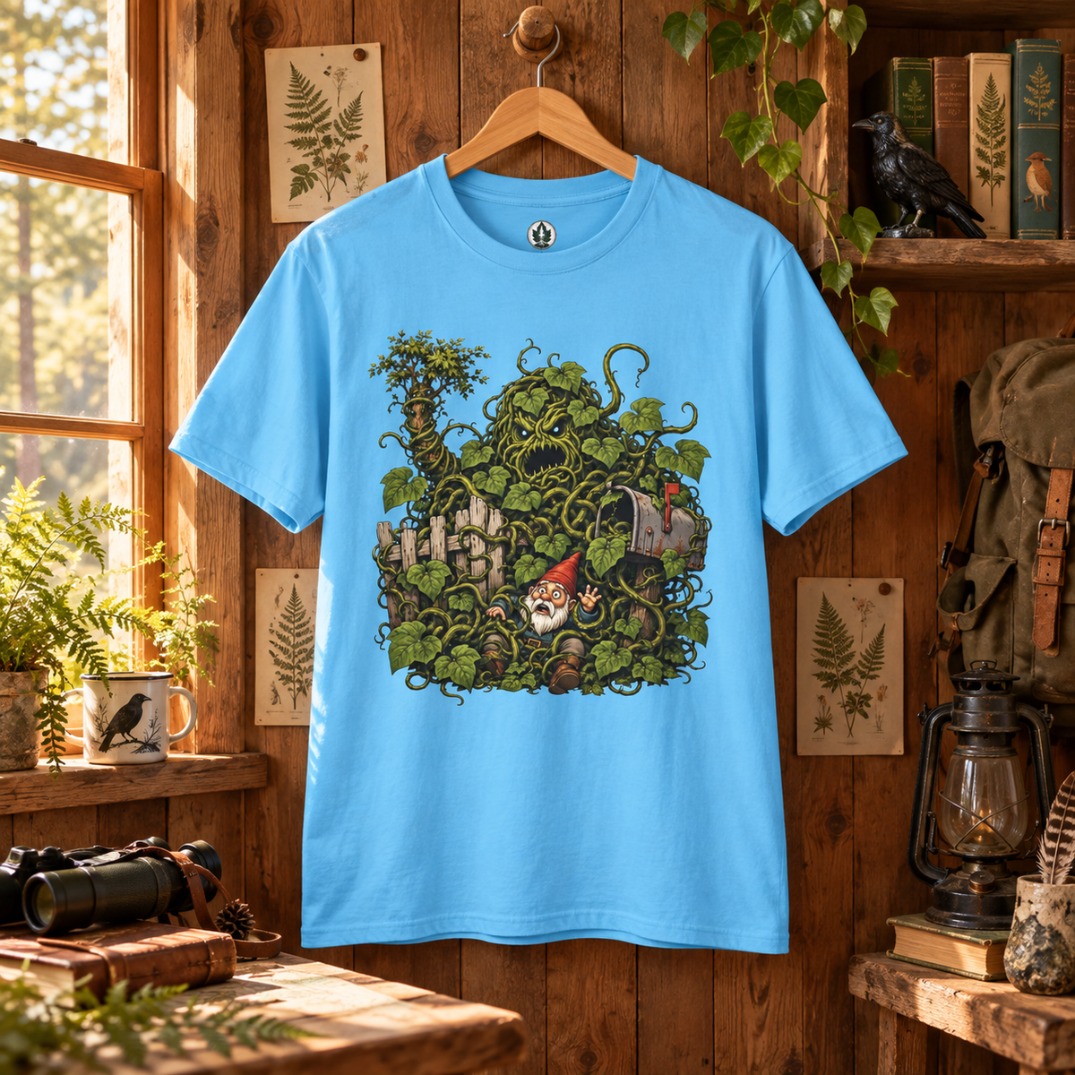 Kudzu Vine Monster with Garden Gnome Version 4 T‑Shirt