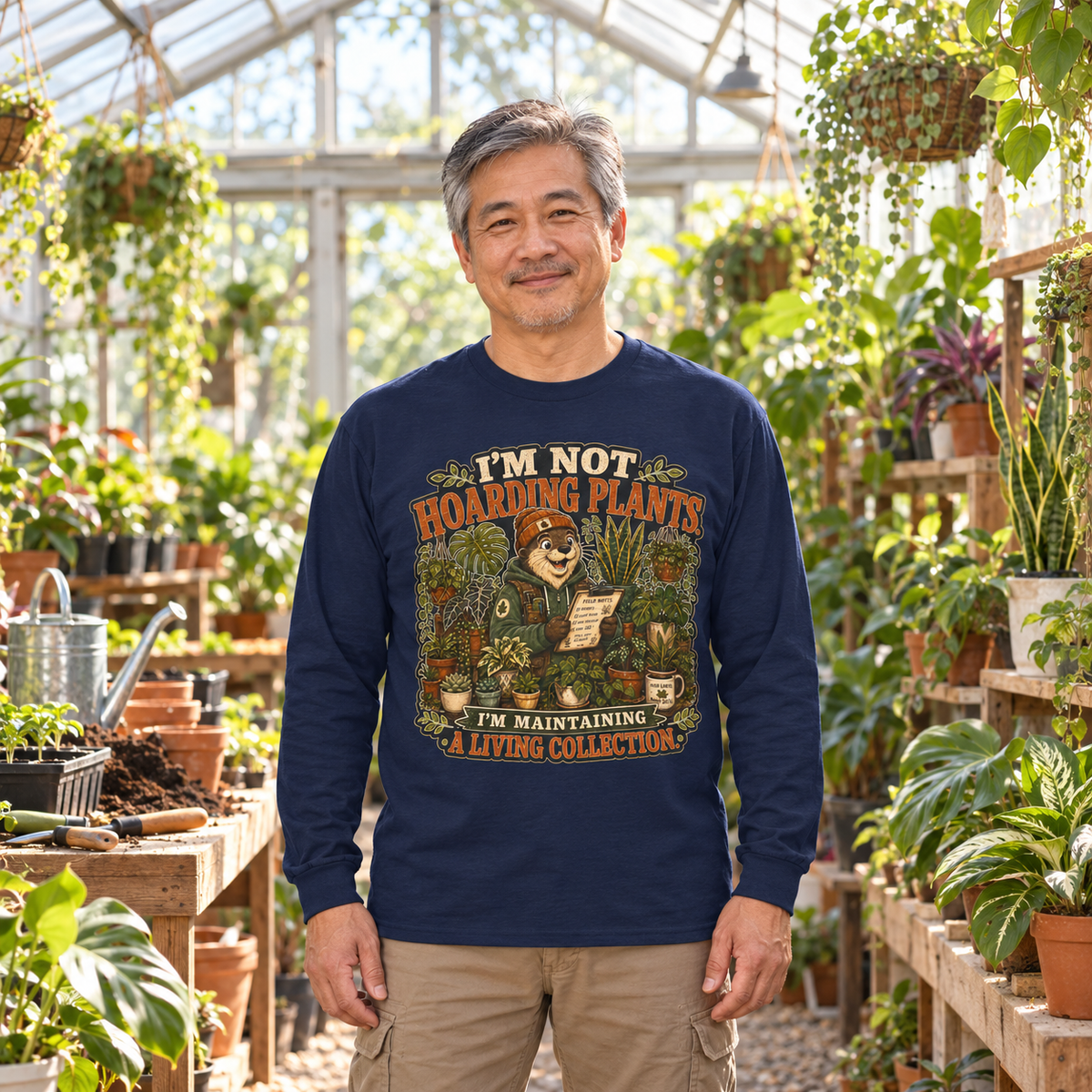 I'm Not Hoarding Plants, I'm Maintaining A Living Collection Otto and Echo Long Sleeve T-Shirt