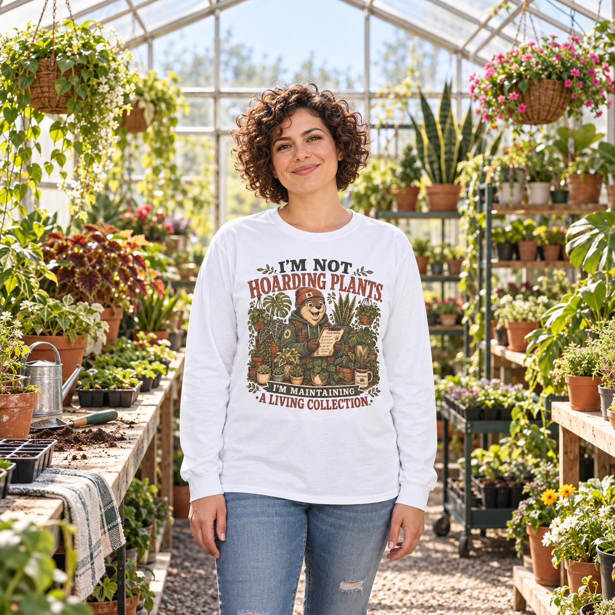 I'm Not Hoarding Plants, I'm Maintaining A Living Collection Otto and Echo Long Sleeve T-Shirt