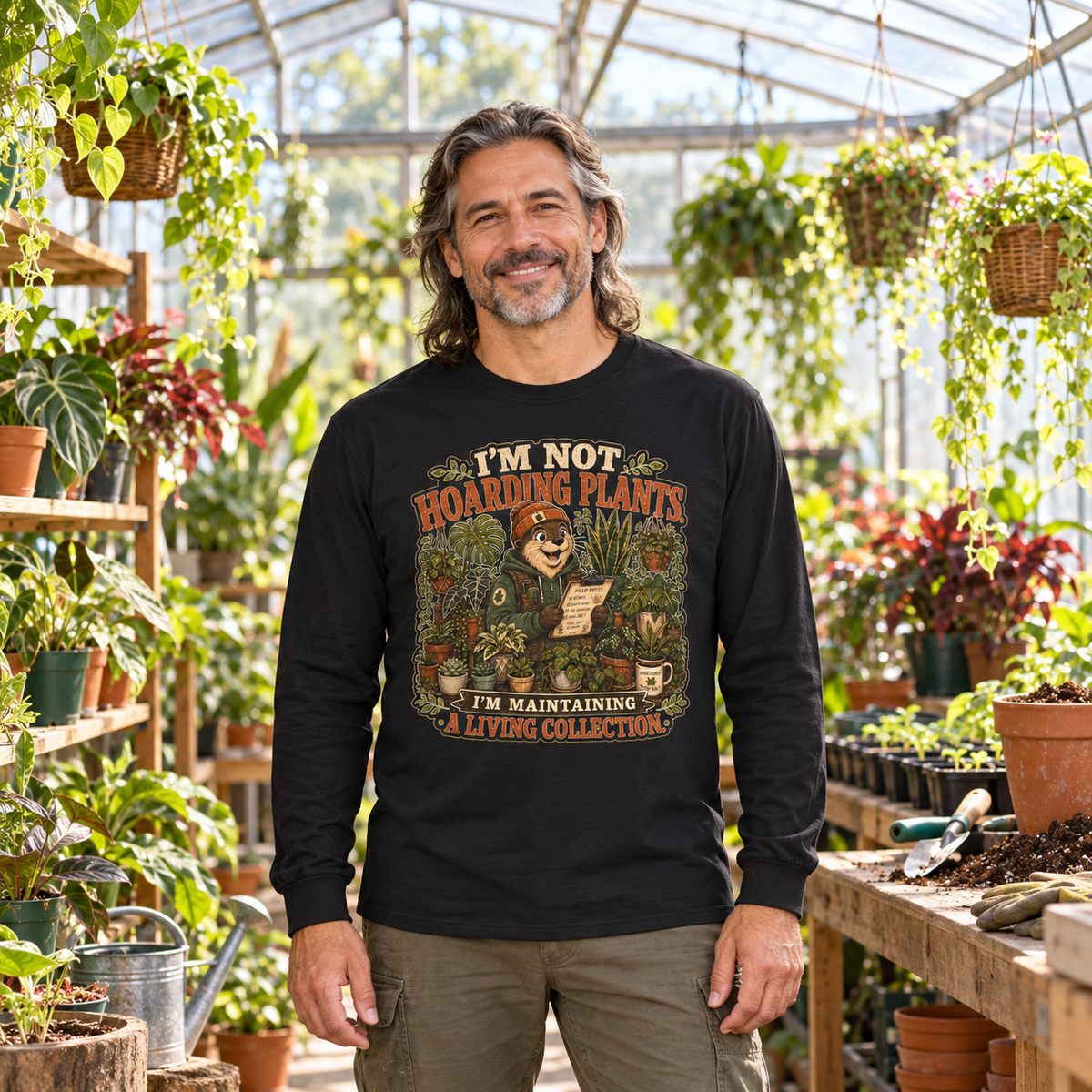 I'm Not Hoarding Plants, I'm Maintaining A Living Collection Otto and Echo Long Sleeve T-Shirt