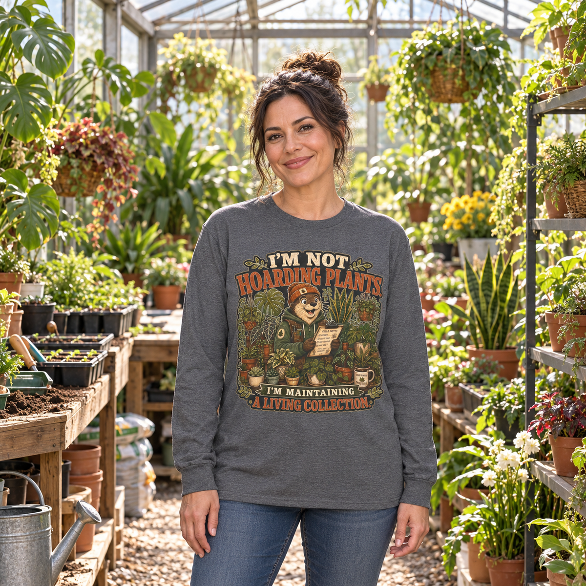 I'm Not Hoarding Plants, I'm Maintaining A Living Collection Otto and Echo Long Sleeve T-Shirt