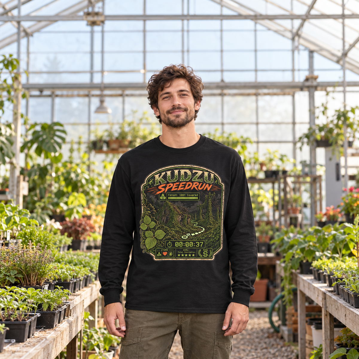 Kudzu Speedrun Long Sleeve T-Shirt