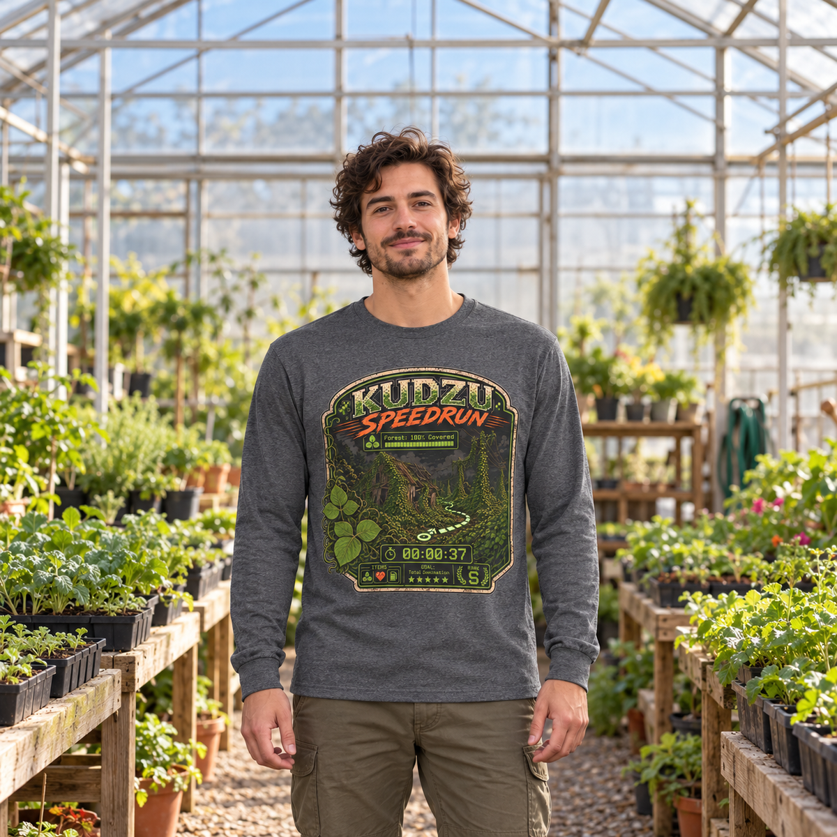 Kudzu Speedrun Long Sleeve T-Shirt