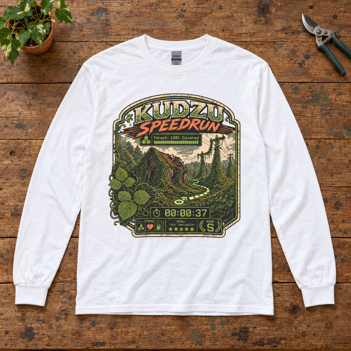 Kudzu Speedrun Long Sleeve T-Shirt