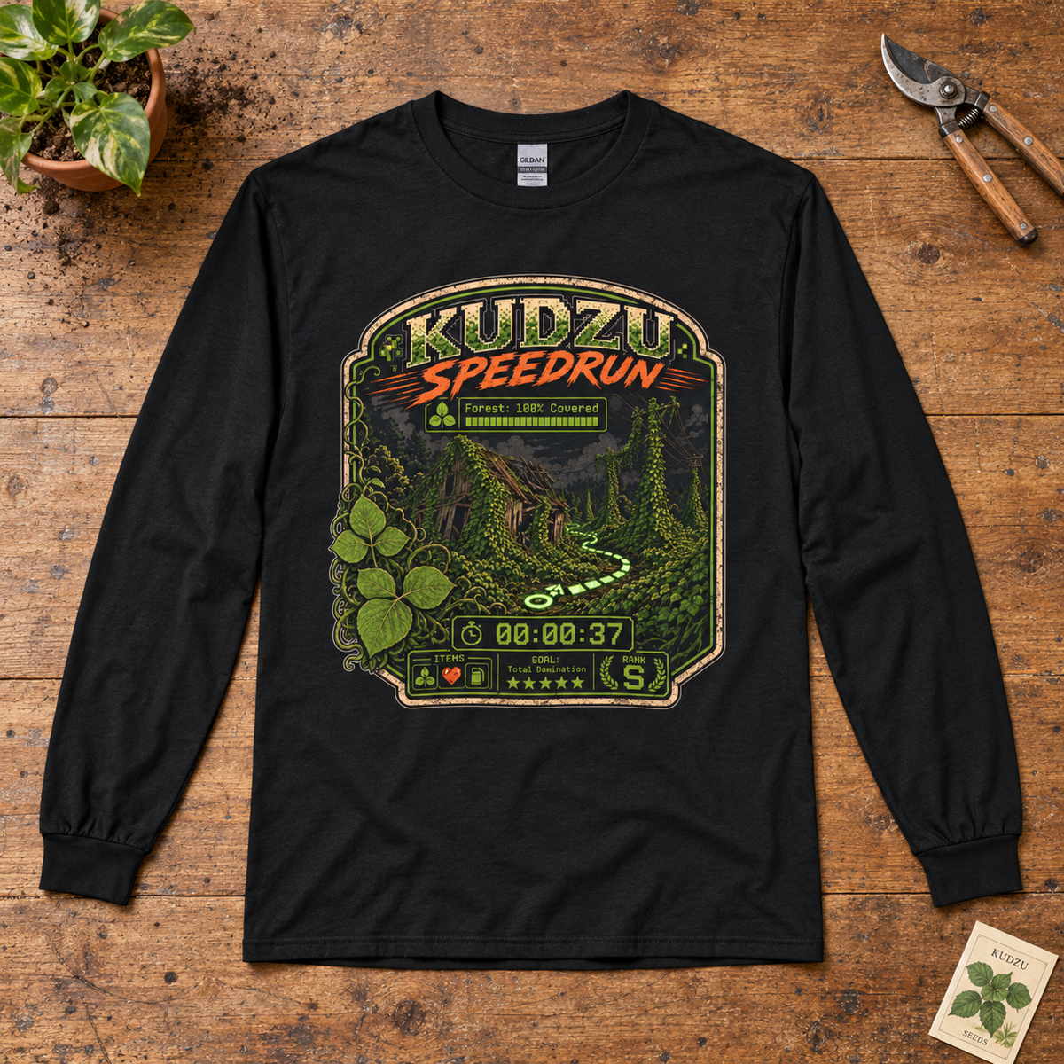 Kudzu Speedrun Long Sleeve T-Shirt
