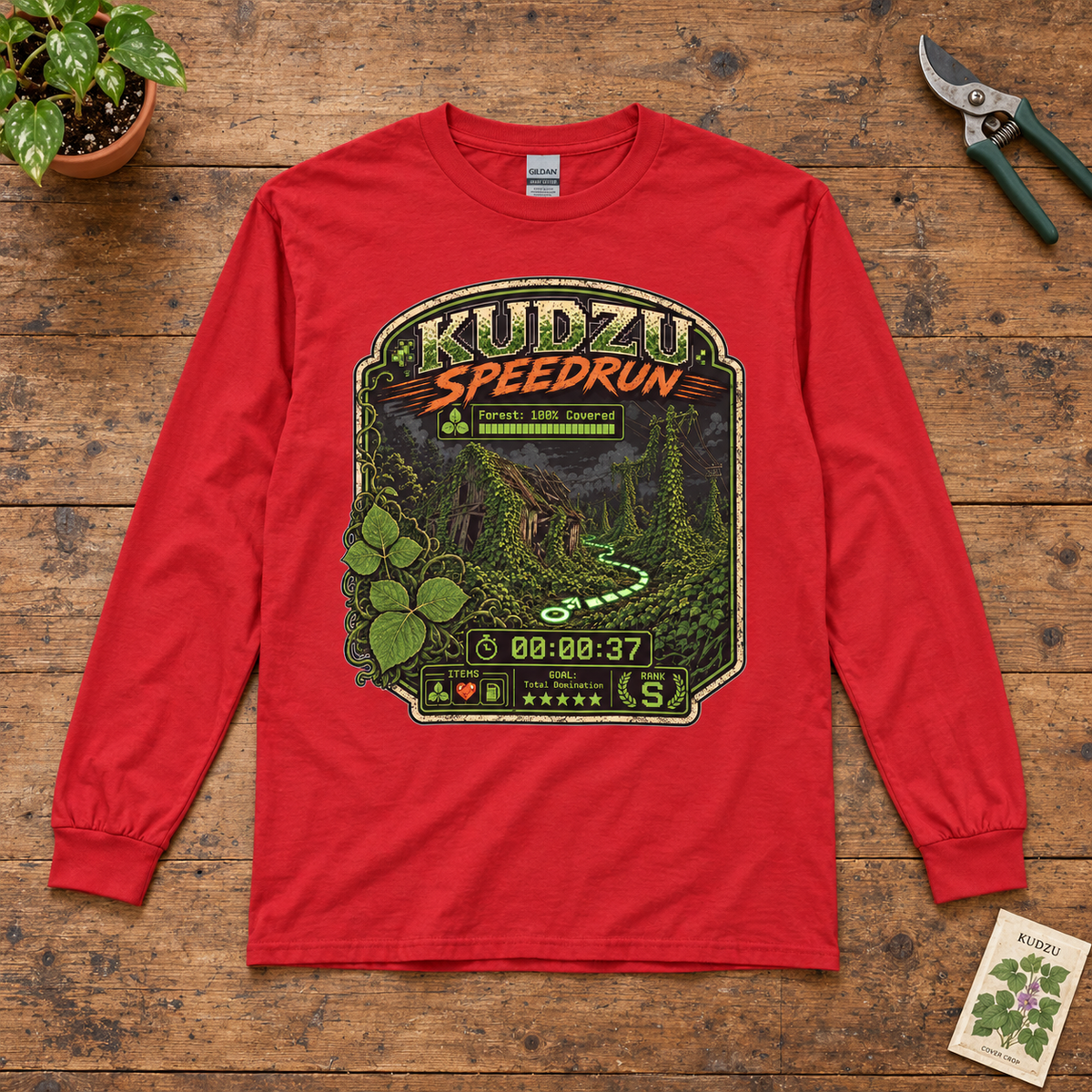 Kudzu Speedrun Long Sleeve T-Shirt