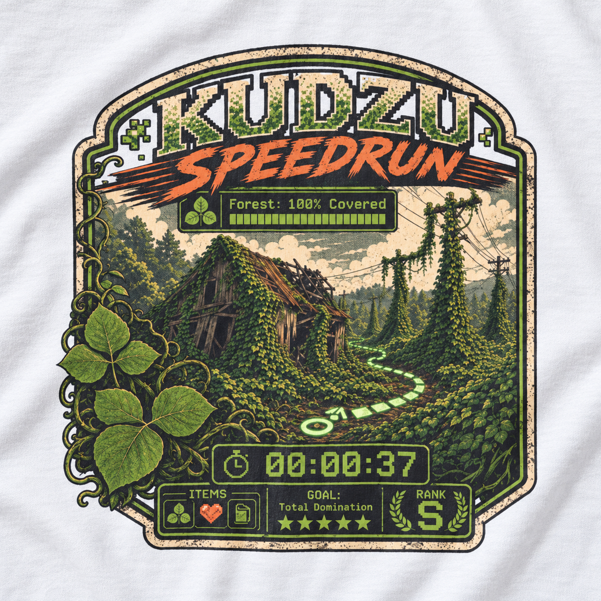 Kudzu Speedrun Long Sleeve T-Shirt