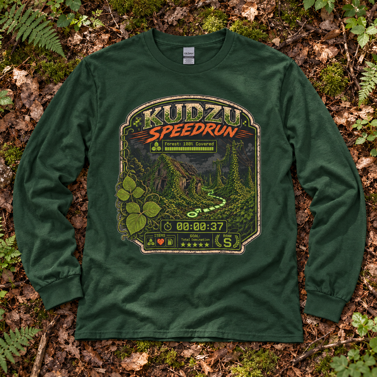 Kudzu Speedrun Long Sleeve T-Shirt